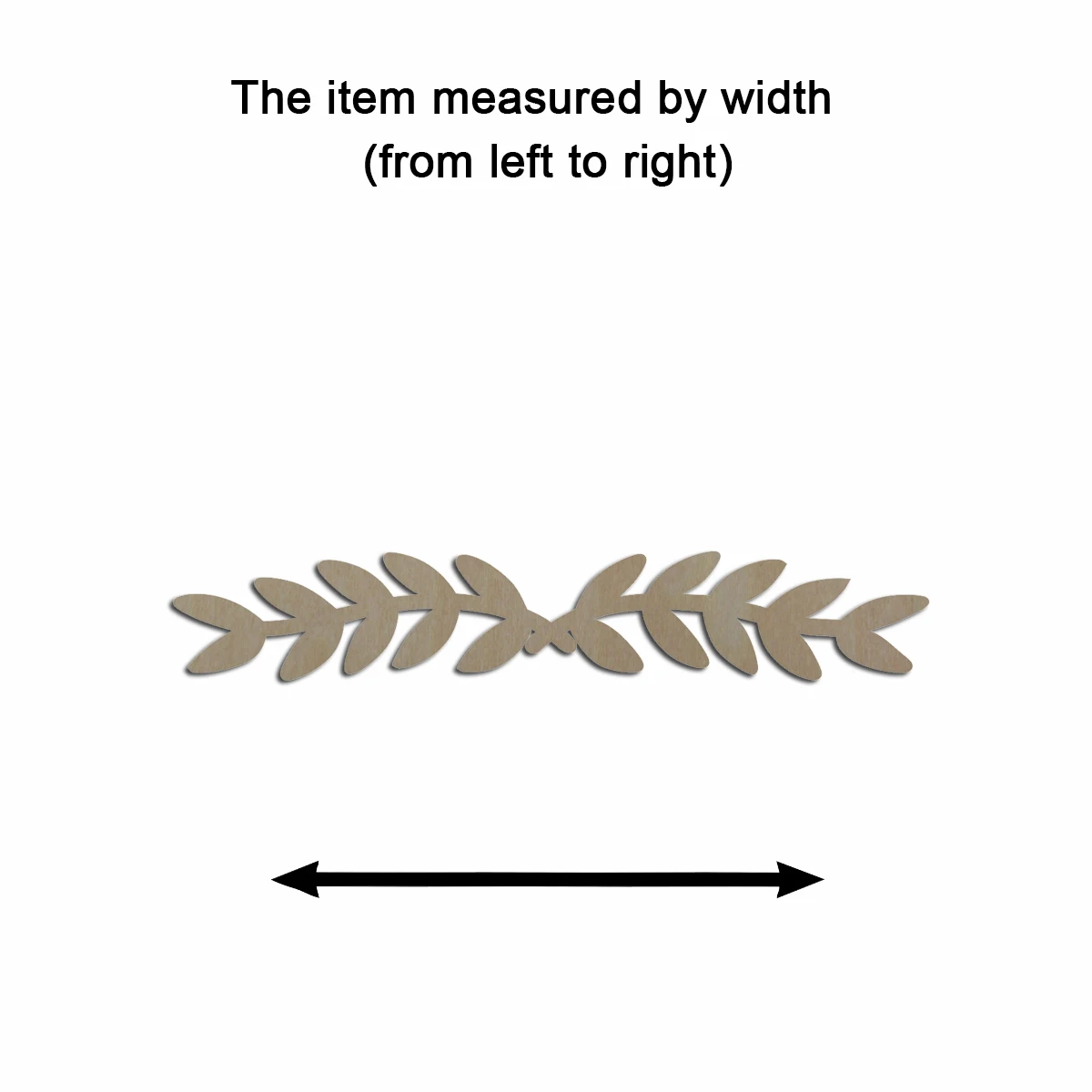 Unfinished Blank Wooden Laurel Branch Shape Plywood Plant Cutout for Kids Painting DIY Crafts, Home Decorations