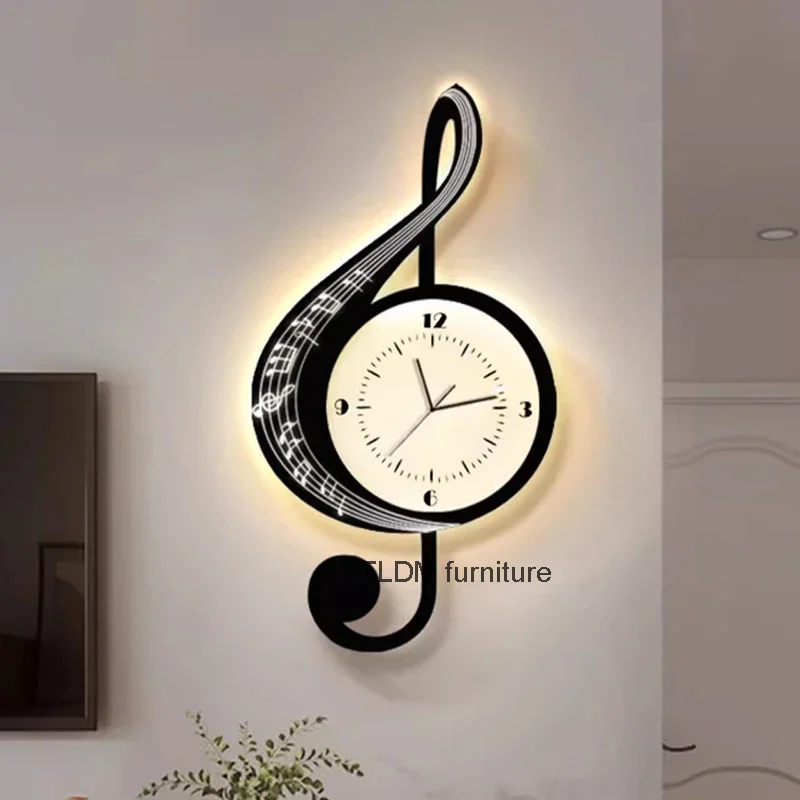 Modern Design Wall Clock Digital Large Needle Vintage Round Wall Clock Night Light Decoracion Salon Casa Home Decorating Items