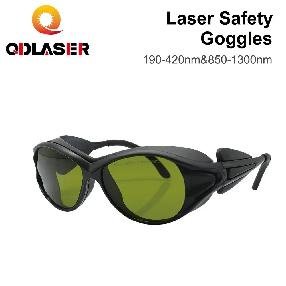 QDLASER 1064nm Laser Safety Goggles OD6+ CE Certified Protective Eyewear for Fiber Laser 190-420nm&850-1300nm Protection Style A