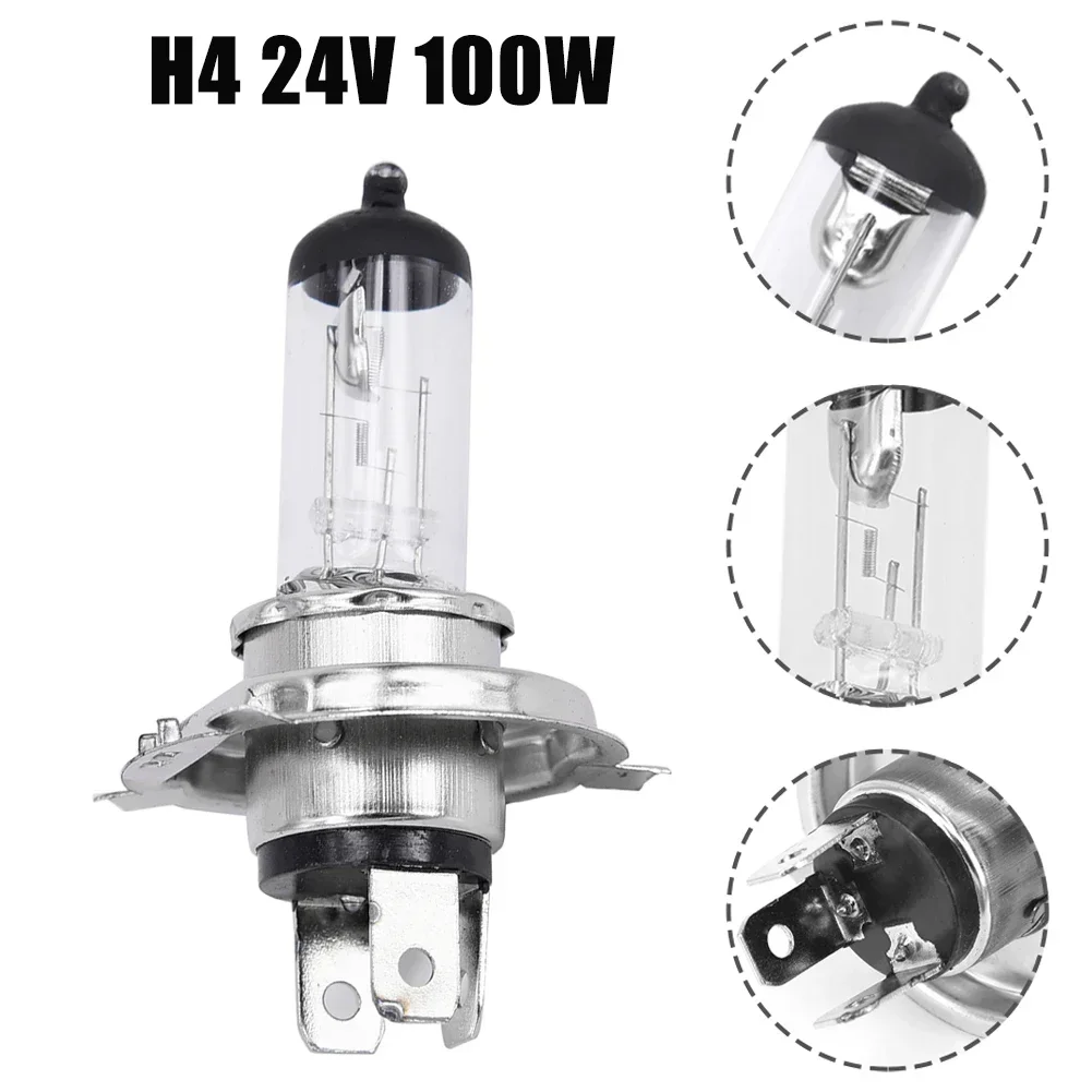 1Pcs ​H4 24V 100W Yellow Light 3200K Car Headlight Halogen Lamp quartz tube glass for the headlamp from aging