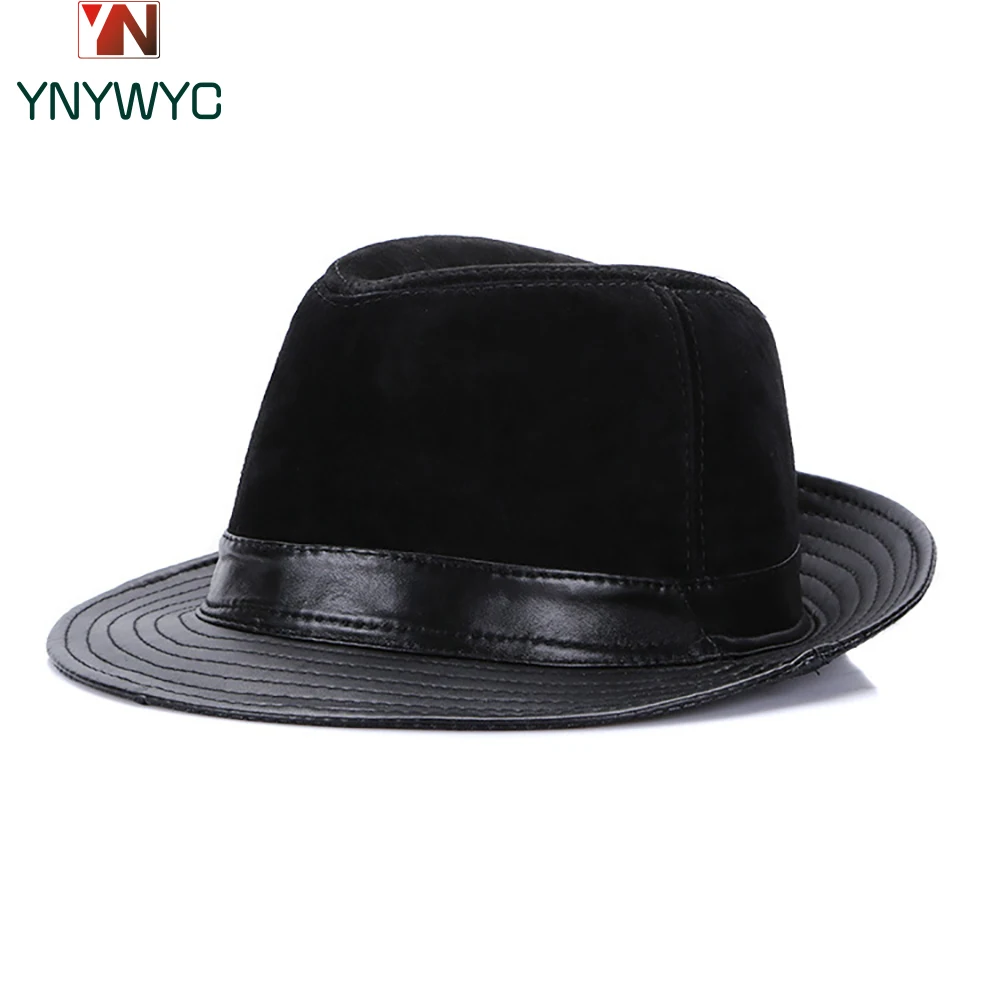 

New Style 2025 Hot Sale Plus Size Hats Sale Real Sheep Leather Caps Men Fashion Brand 100% Real Genuine Sheepskin Leather Cowboy