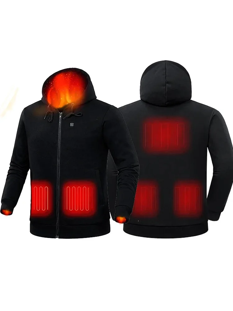 

ENjoyce Men Outdoor Intelligent Heating Hoodies Sweatshirts Winter Warm Heated Clothes Usb Thermal Heat Jacket Sportswear P5103