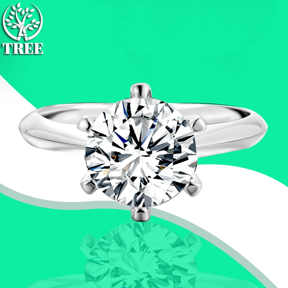 

ALITREE 1/2/3 Carat D Color Moissanite Rings s925 Sterling Sliver Sparkling Diamond Ring for Women Jewelry with GRA Certificate