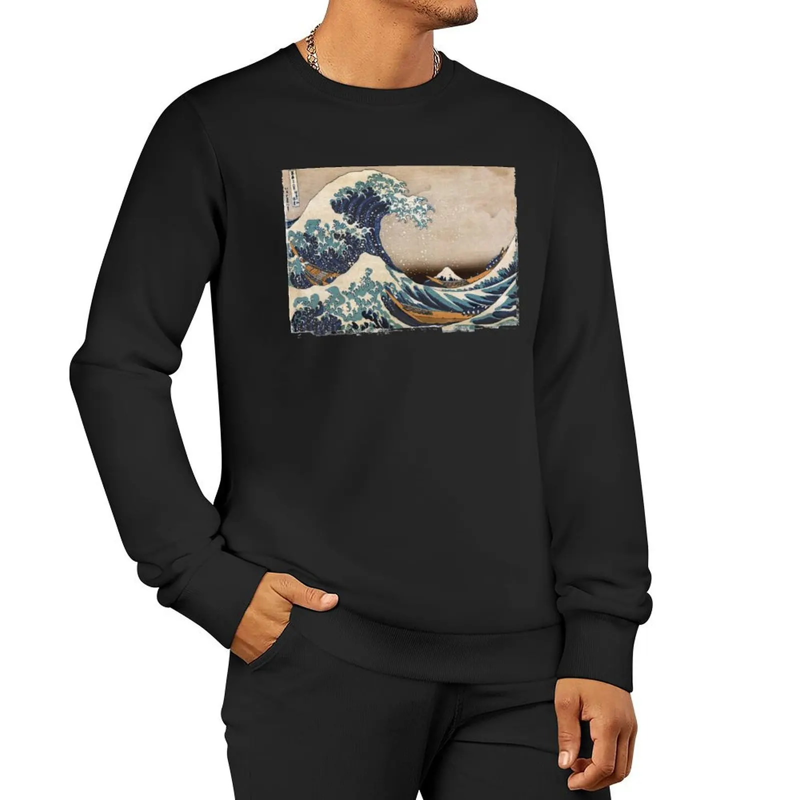 

The Great Wave off Kanagawa Sweatshirt men wear hooded sweatshirt for men