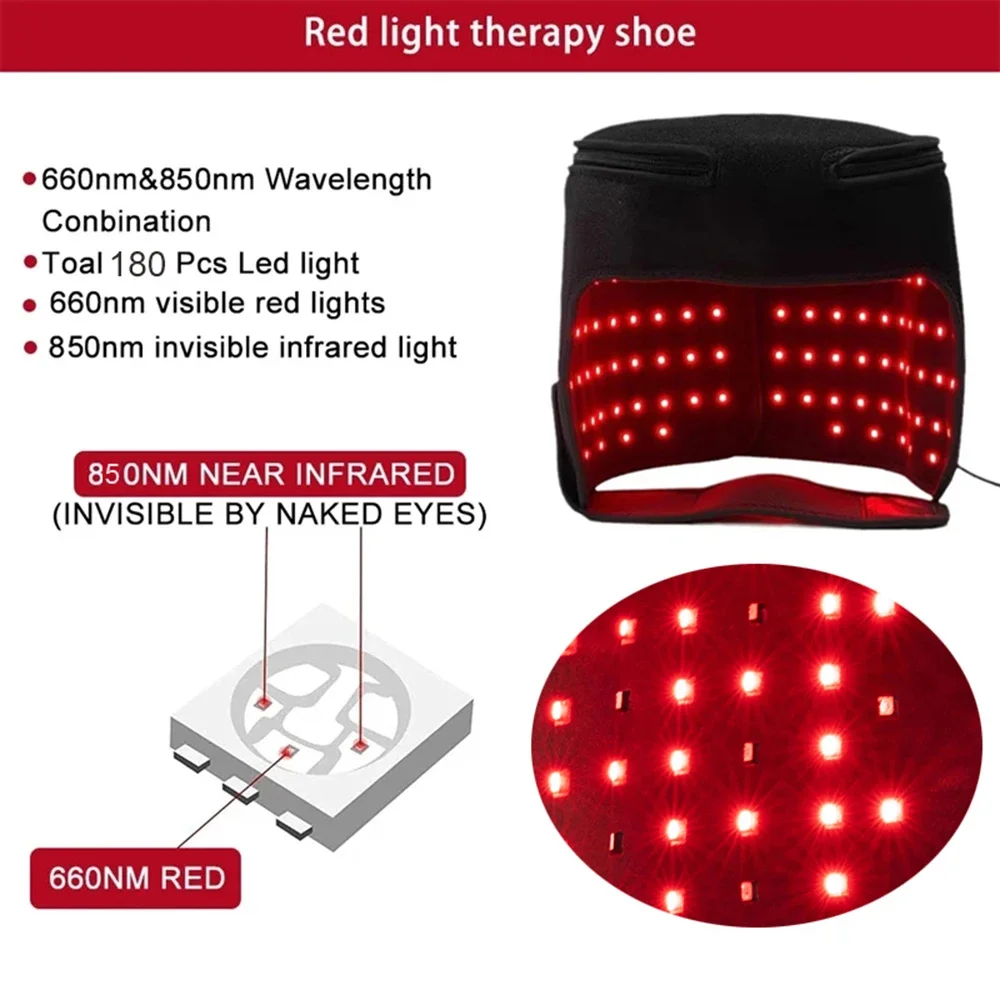 قبعة العلاج بالضوء الأحمر LED لنمو الشعر الأحمر والأشعة تحت الحمراء قبعة نمو الشعر لتساقط الشعر تعزيز غطاء العناية بسرعة إعادة نمو الشعر #3