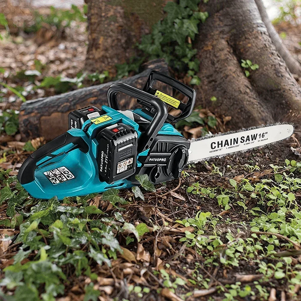 Makita-Tronçonneuse électrique sans fil, outil électrique de travail, élagage, calcul, détermination, coupe-jardin, batterie, 42V, 21V x 2, 16 pouces