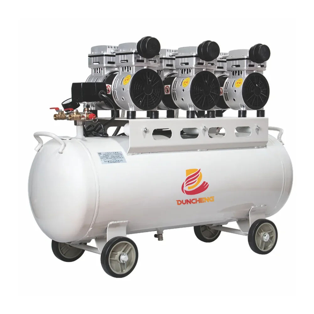 Air Compressor 3 Cylinders Oil Free 300l/min Silent Air-compressor Machines Industrial Air Compressor 100 Liter