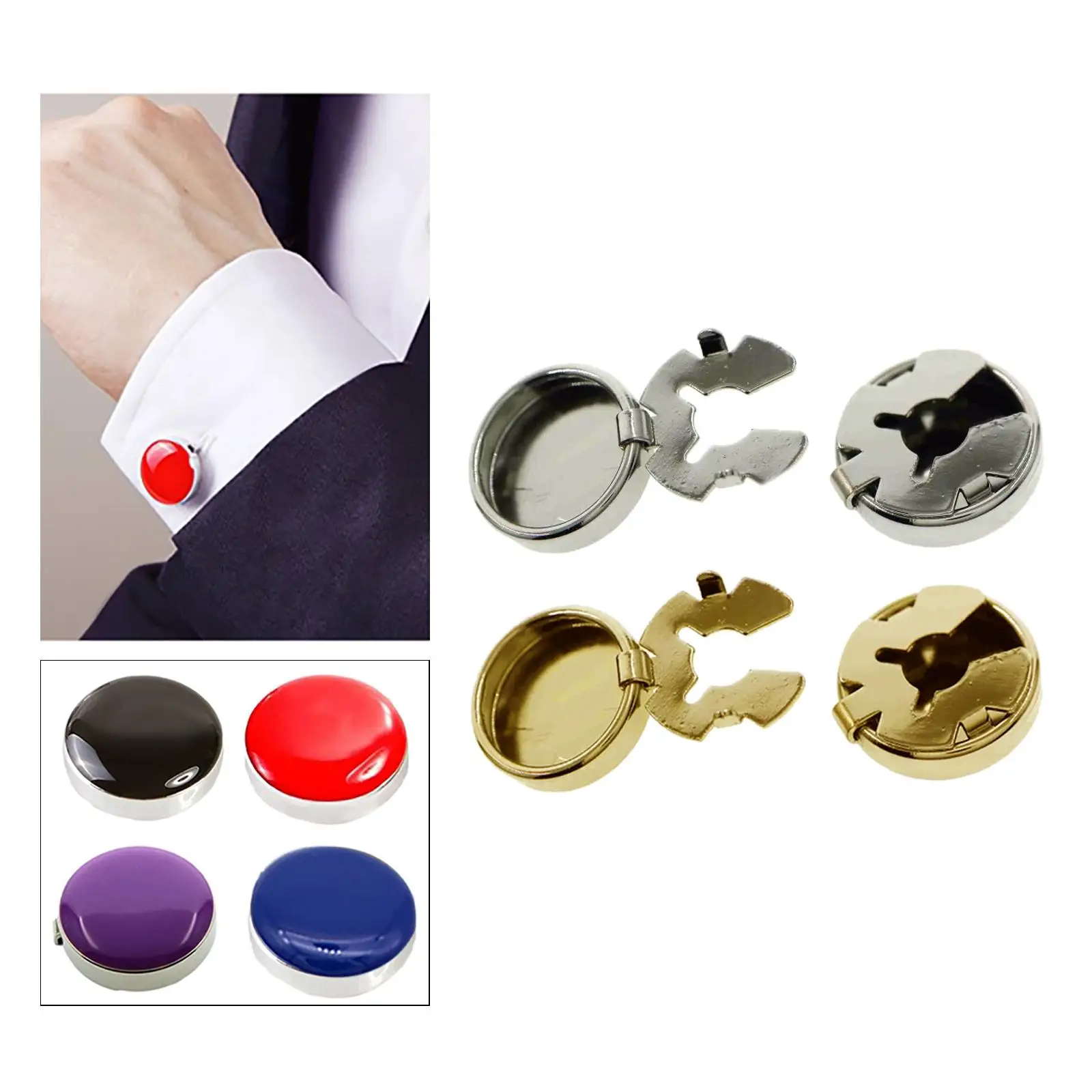 Copper Cufflinks for Men Button Covers Dress Shirts Party Suit Novelty Gifts