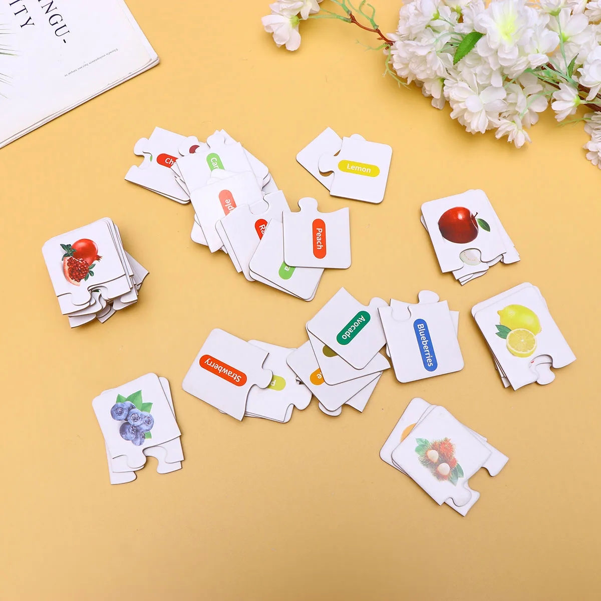 

1 set Fruit Puzzle Toy Kids Puzzles Puzzle Kindergarten Teaching Educational Toy Early Learning Cognitive Ability