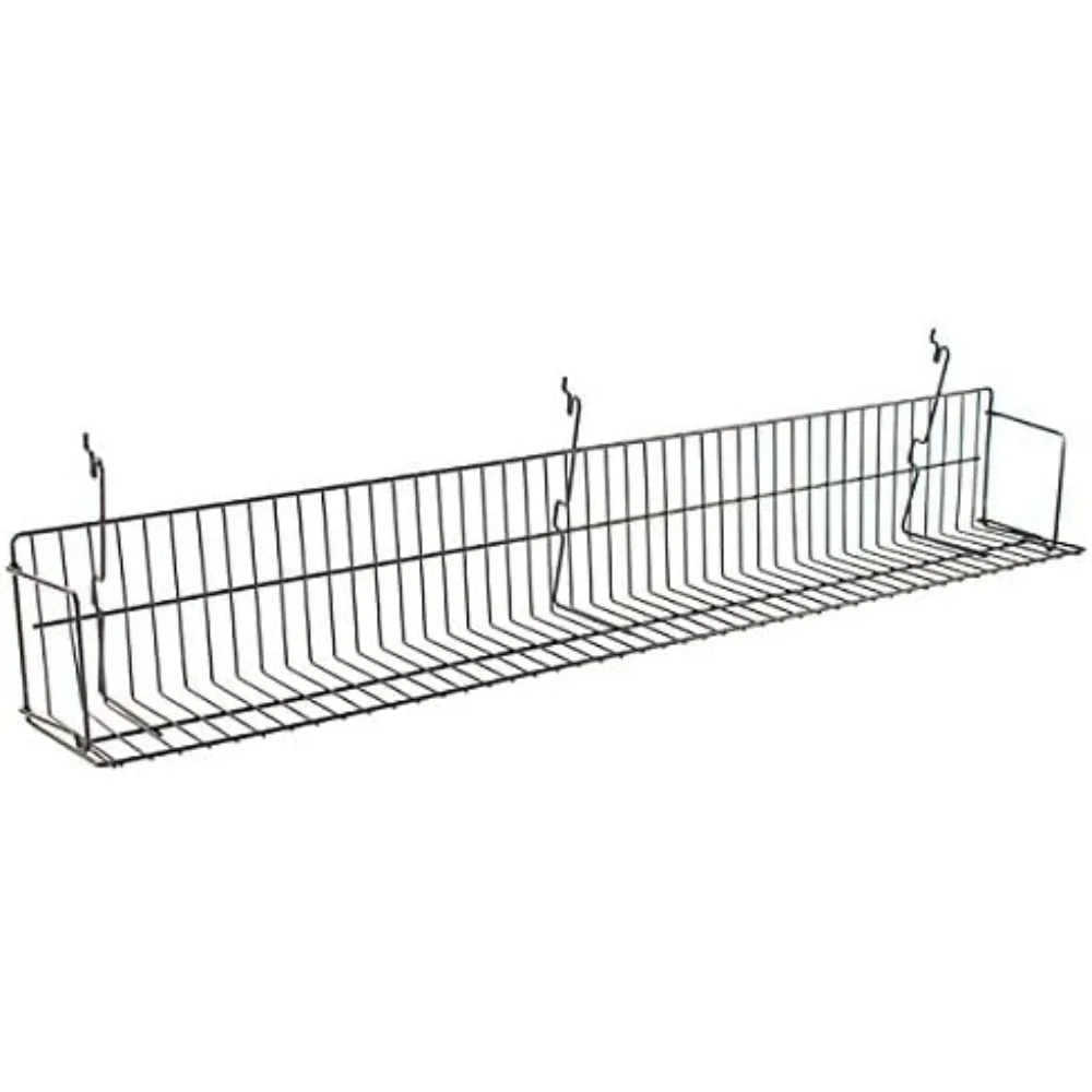 

Video CD/DVD Shelf Slatwall Gridwall Pegboard Display 46"W Lot of 5 Black New