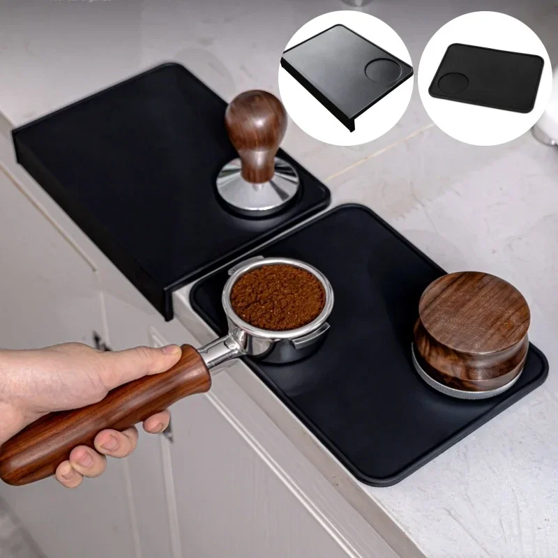 

Coffee Tamper Mat Food Grade Nonslip Silicone Flat And Corner Press Powder Pad Espresso Coffee Tamping Rest Holder Tools