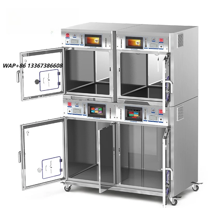 Veterinary equipment, dog incubator ICU cage with oxygen function, suitable for pet hospitals 304 stainless steel
