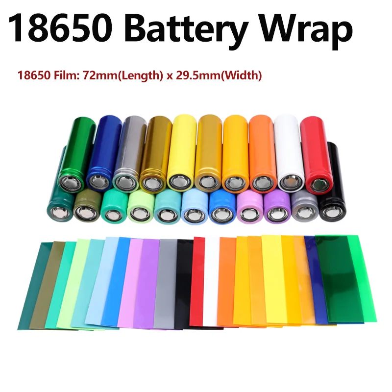 100/300 Stück 18650 PVC-Schrumpffolie für Lipo-Akkus, vorgeschnittene Isolierfolie, Breite 29,5 mm x 72 mm, Schutzfolie, Verpackungshülle