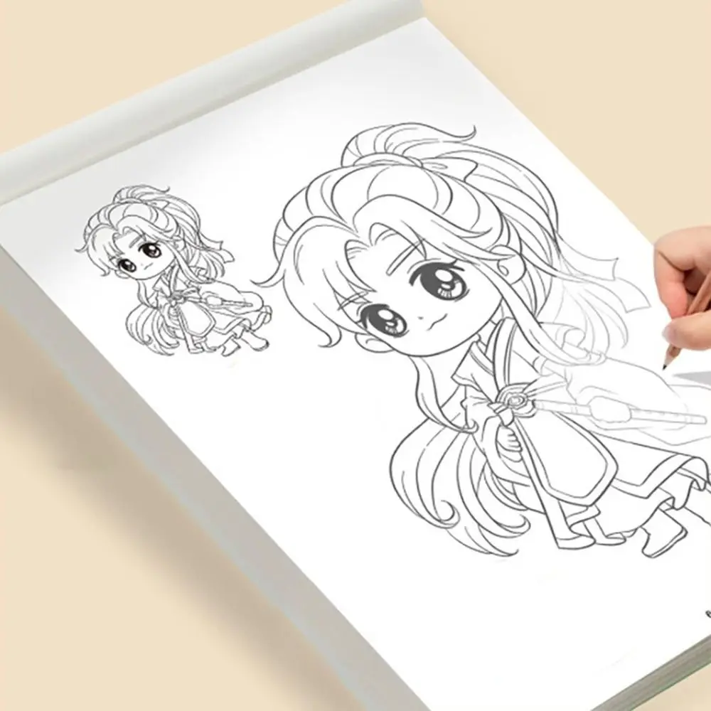 Libro Tutorial dibujado a mano de cómics para niña y niño, línea de estudio básica Zero para principiantes, libro de práctica de borrador, libro de copia de dibujo, 2 uds.