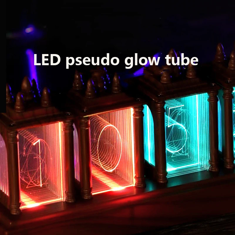 Reloj de tubo LED Digital IPS Nixie, RGB, Sinfonía, USB, ordenador de juegos, decoración de escritorio para bricolaje, Idea de regalo de cumpleaños