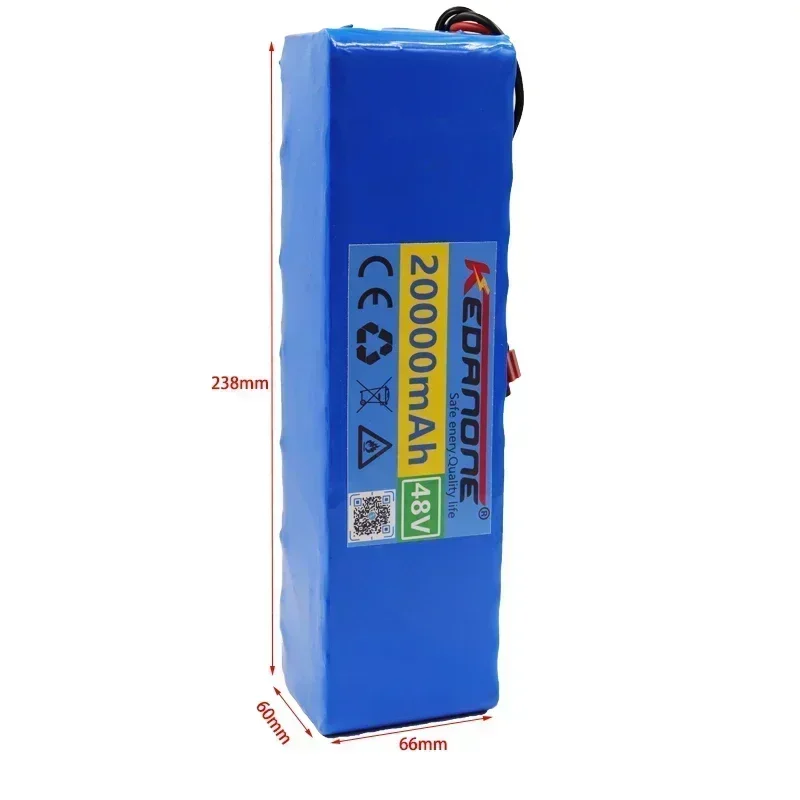 

48v Lithium ion Battery 48V 20Ah 1000W 13S3P Lithium Battery Pack For 54.6v With BMS+Charger