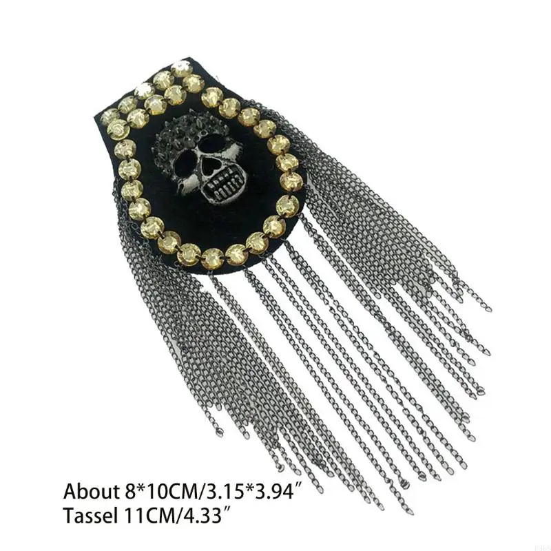 P88B ODNIESKI SIEMOWA PUNK SKULL EPAULET TASSEL EPAULET DO BINGLY ROMOWEJ