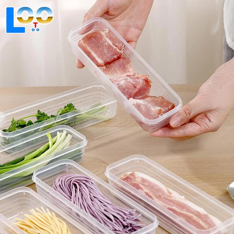 Коробка для свежих продуктов, пластиковая коробка для хранения продуктов, герметичная коробка, прямоугольный контейнер для фруктов, холодильник для хранения, кухонные принадлежности, домашний инструмент