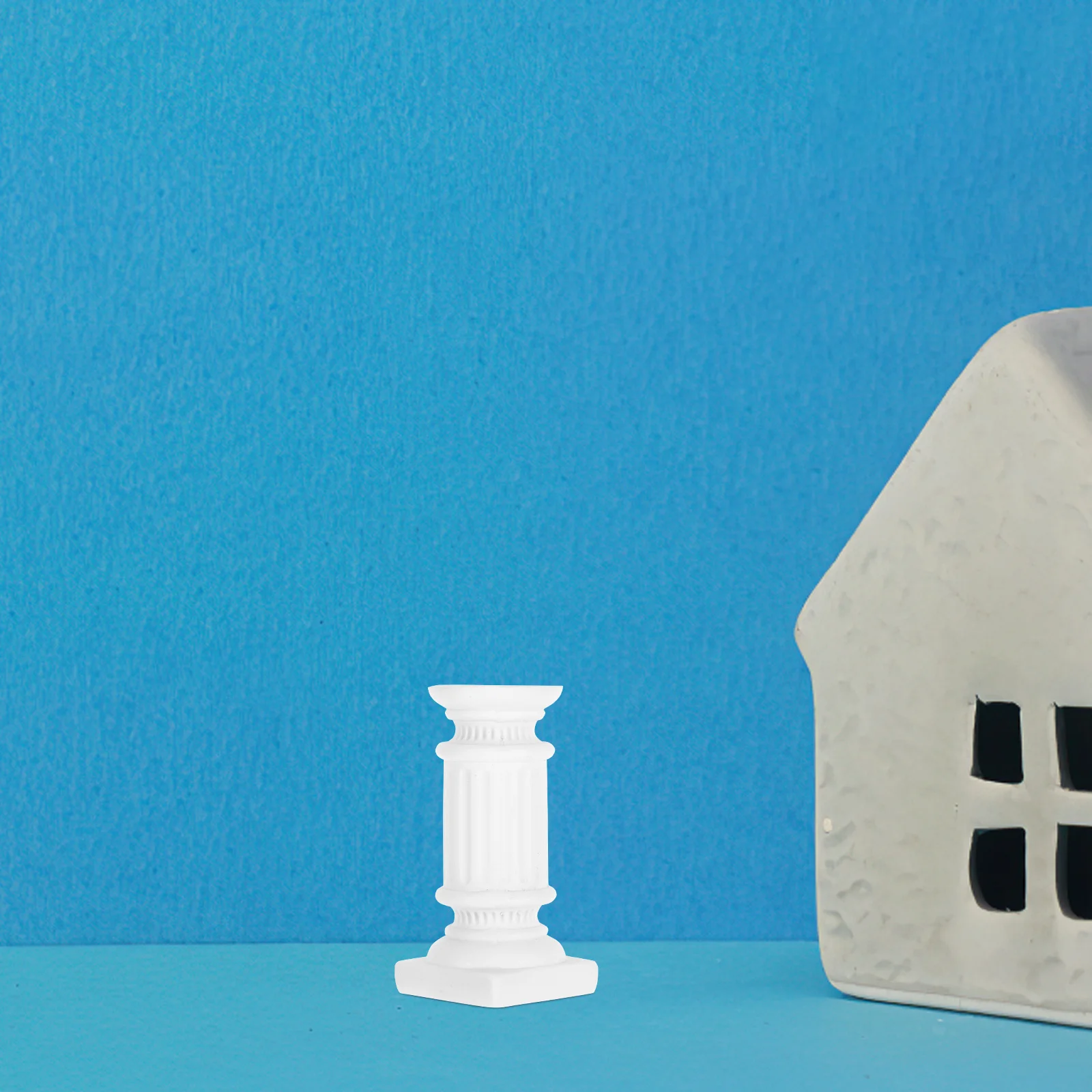 

Mini Roman Column Resin Pillar White Elegant Desk Garden Decoration Wedding Party Photo Prop Tabletop Sculpture Ornament