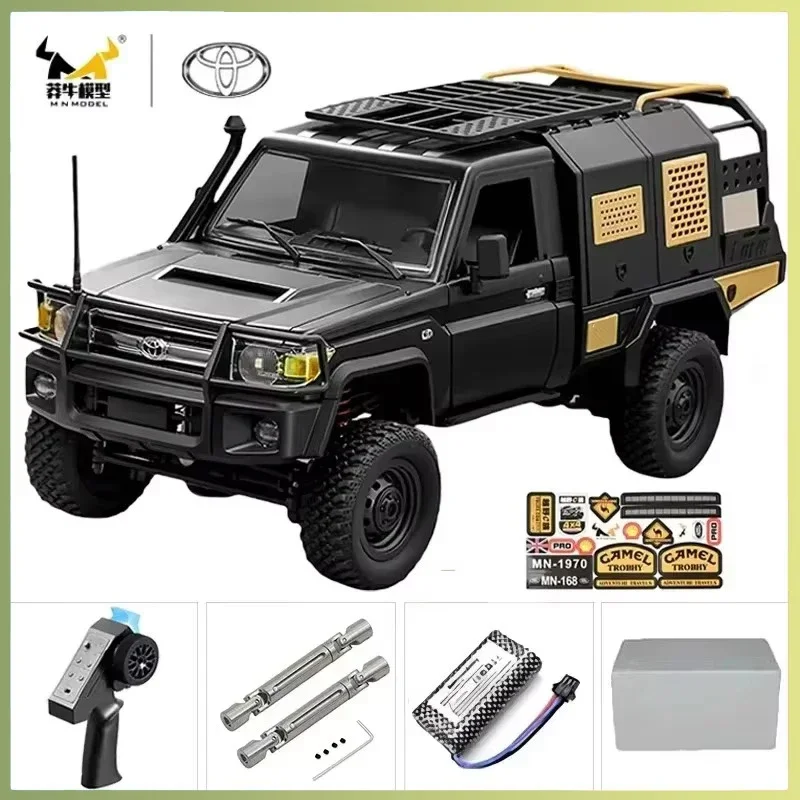 MN MN82 1:12 Retro Rc รถไฟ LED Full-scale จําลอง LC79 Professional 4WD รีโมทคอนโทรลรถกระบะ RC รถบรรทุกของเล่น