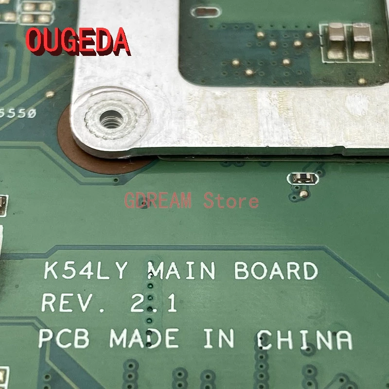 Imagem -06 - Ougeda-placa-mãe para Laptop Asus Mainboard Teste Completo K54ly Rev.2.1 Hm65 Ddr3 2160809000 Gpu