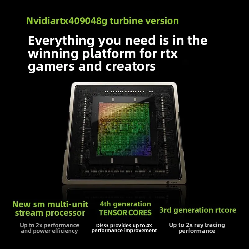 4090 48G/4090D 48G turbo upgraded version large memory deep learning 70B large model high-end AI graphics card
