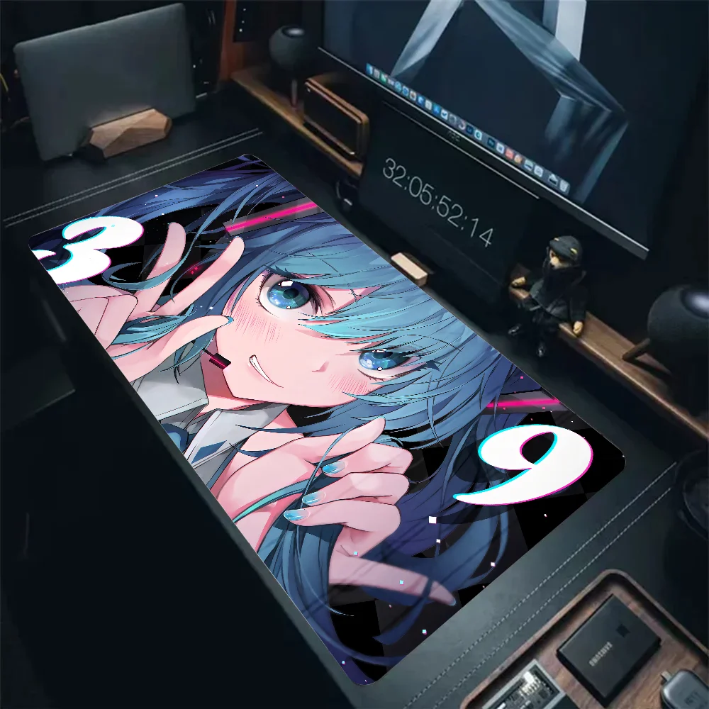 Anime Mousepad Mouse Mat Desk Mat With Pad gaming accessories Prime H-Hatsunes Miku Gaming XXL Keyboard Pad Stitch Padding Mat