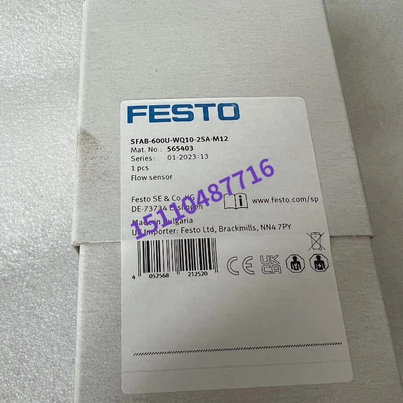 

Festo FESTO Flow Sensor SFAB-600U-WQ10-2SA-M12 565403 In Stock