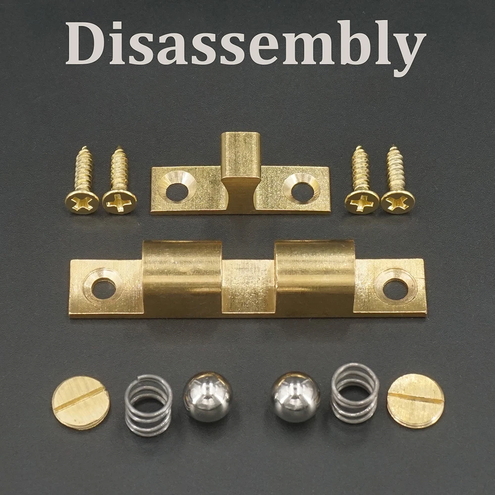 Cabinet Door Catch Solid Brass Adjustable Spring Ball Latch Furniture Door Closer with Free Screws 40mm/50mm/60mm/70mm