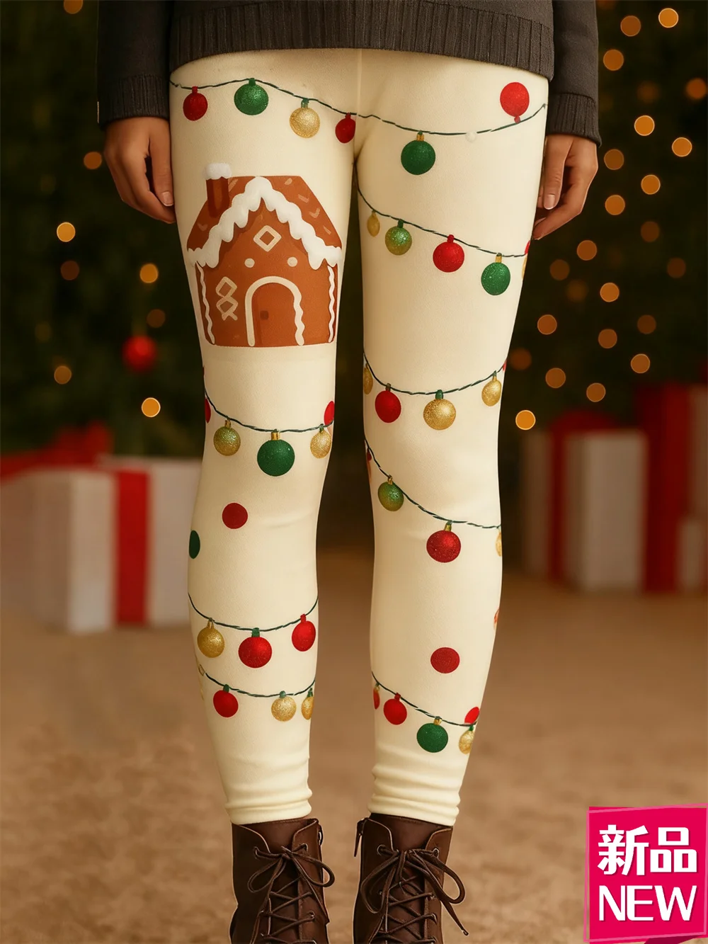 Moda design clássico leggings femininas tema de natal casual cintura alta yoga calça outono inverno ao ar livre rua elástica
