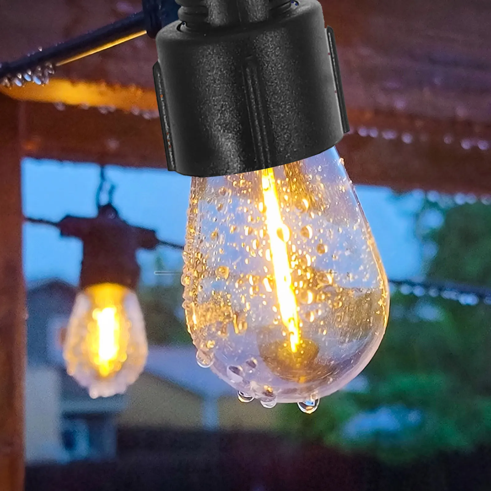 

Outdoor Light Extension Cable 2 Pin Waterproof for Christmas Lights Easy to Connect and Disconnect for Any Event