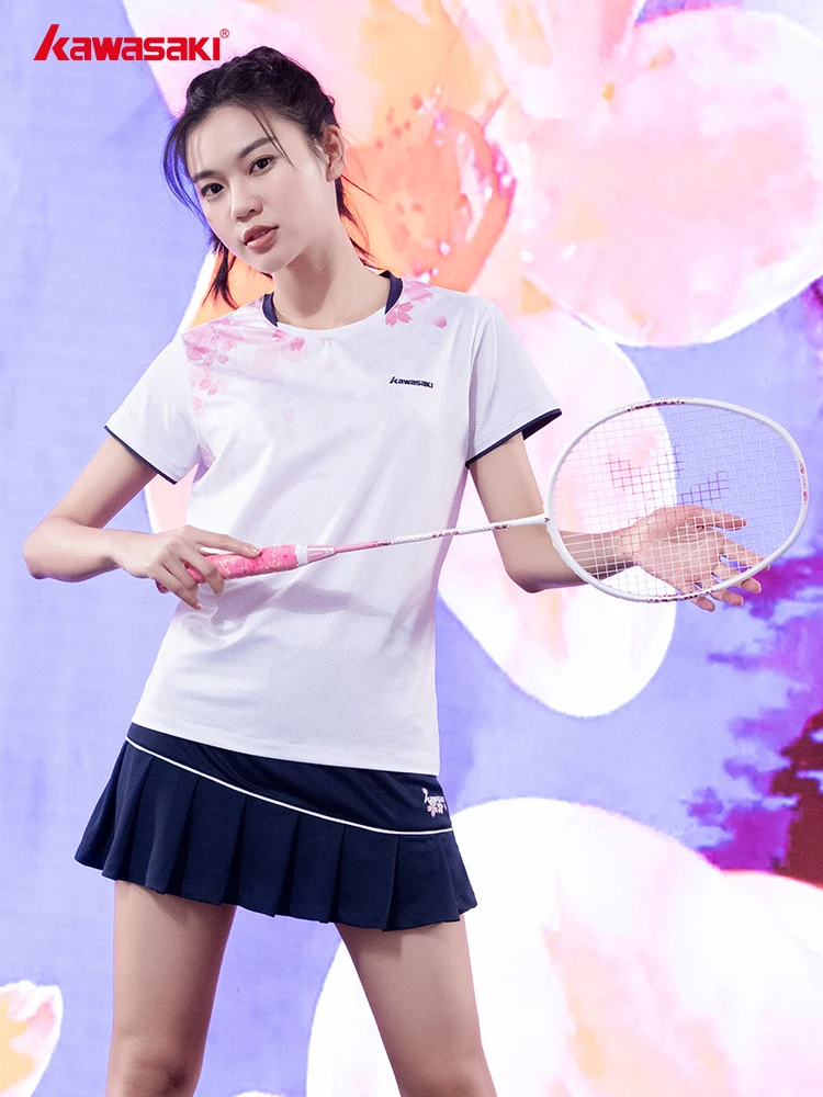 Kawasaki Badminton Clothes Women's Gym Clothing Summer Sportswear Short skirt and T shirt Badminton Suit A2948