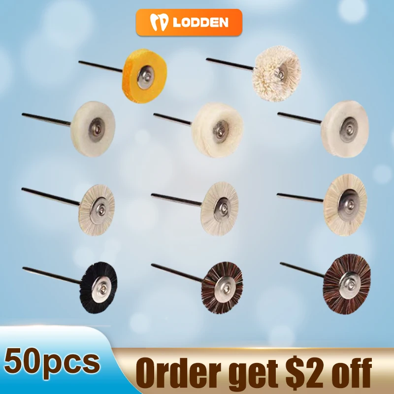 

50 шт., щетка для полировки зубов, колесо RA 2,35 мм, полировщик зубов для низкоскоростного наконечника, стоматологические инструменты, щетки для стоматологического профилактики