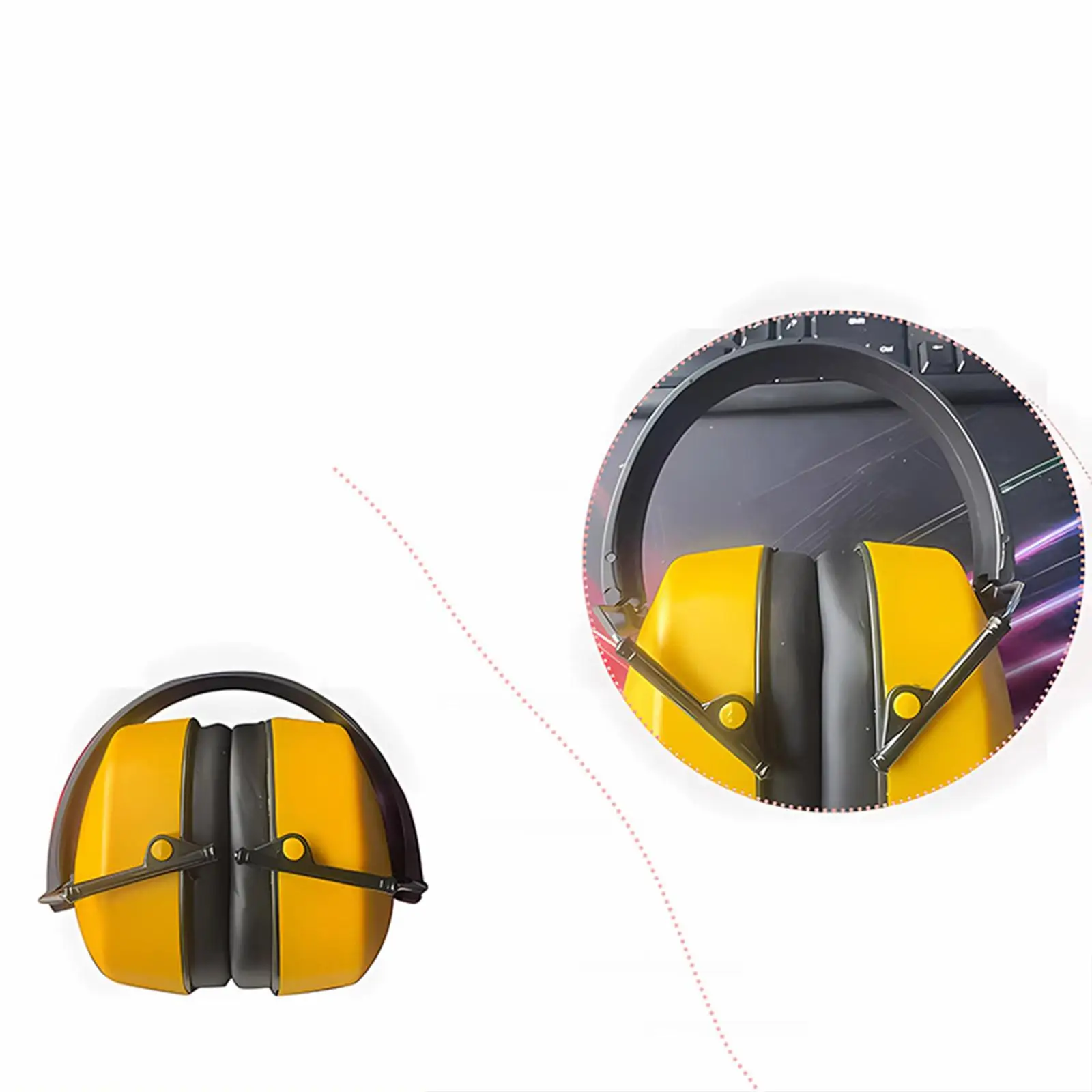

Noise Reduction Headphones Foldable Noise Cancelling Safe Ear Protection