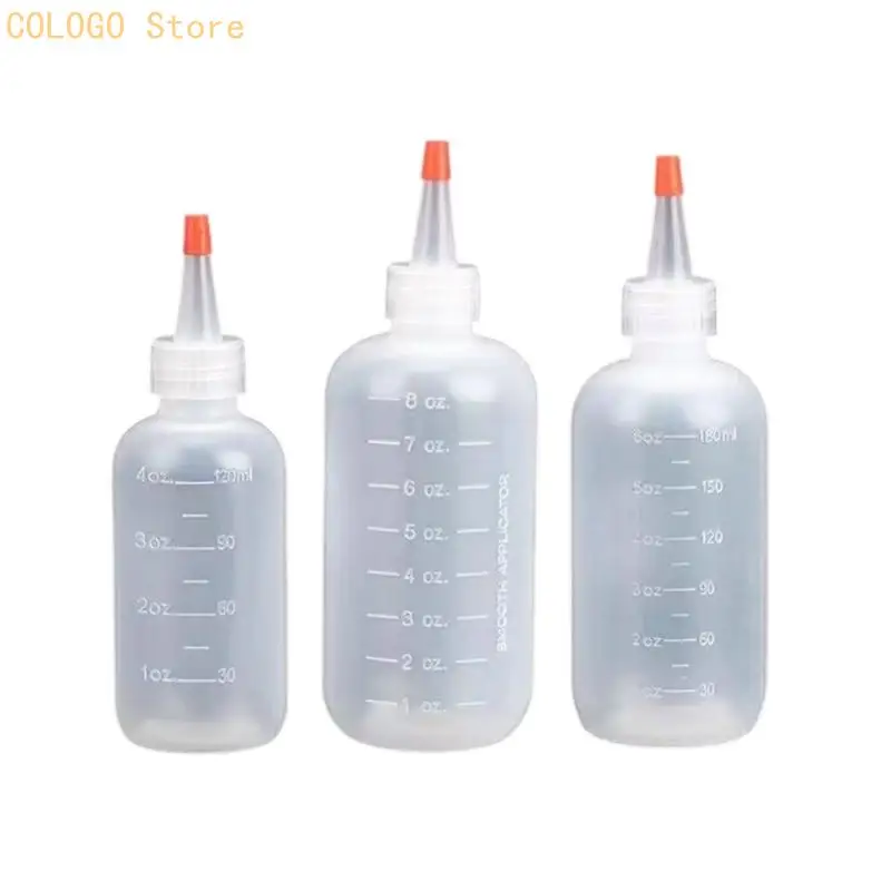 

Portable Travel Dispenser Applicator Bottle with Tip Leakproof Squeeze Container D0LD