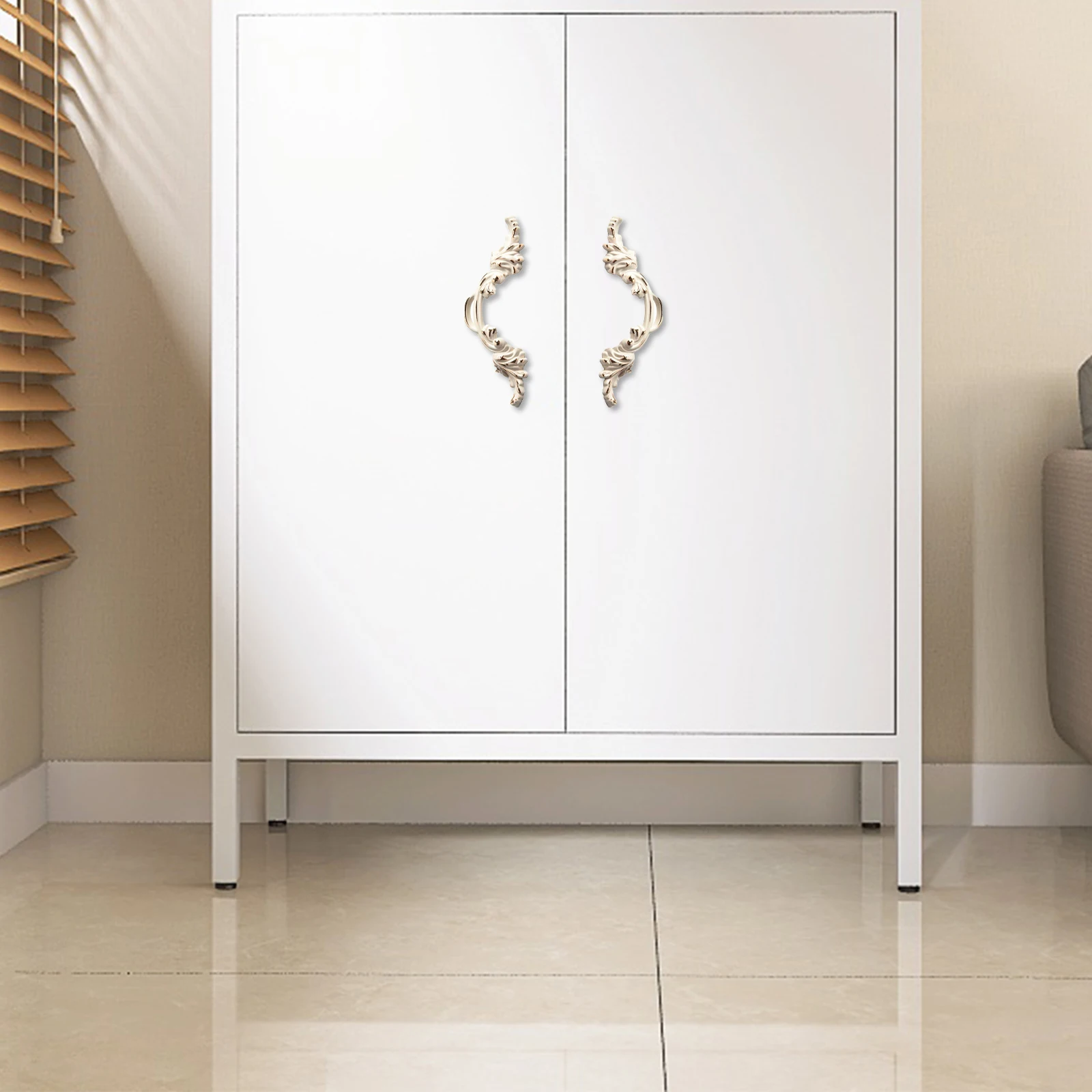 มือจับประตู มือจับเฟอร์นิเจอร์โบราณ ของตกแต่งบ้าน การเพิ่มประสิทธิภาพเฟอร์นิเจอร์ ทําความสะอาดง่าย กระบวนการชุบด้วยไฟฟ้า รวมถึงสกรู