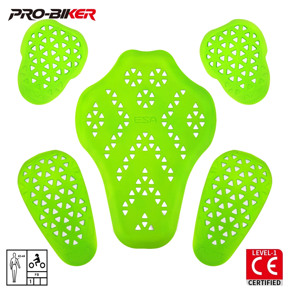 CE Certification Motorcycle Jacket Insert Protective Gear Elbow Knee Pads Back Protection Motorbike Clothing Built-in Protector