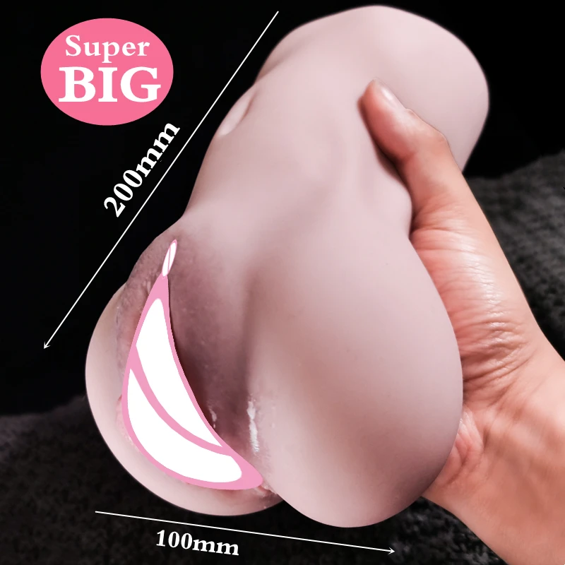 Big Male Masturbator Cup Vagina Real Pussy Sex Tools Masturbate Rubber Vagina Anus Sex Toys for Men Adult Sex Products Pocket