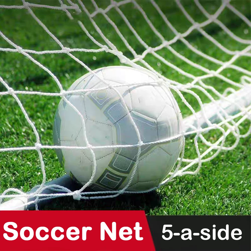 10.5 X 6.89 Ft 5-Person Soccer Goals Net PE White Football Net Outdoor Sports Match Training Durable Soccer Goal Net Teenagers