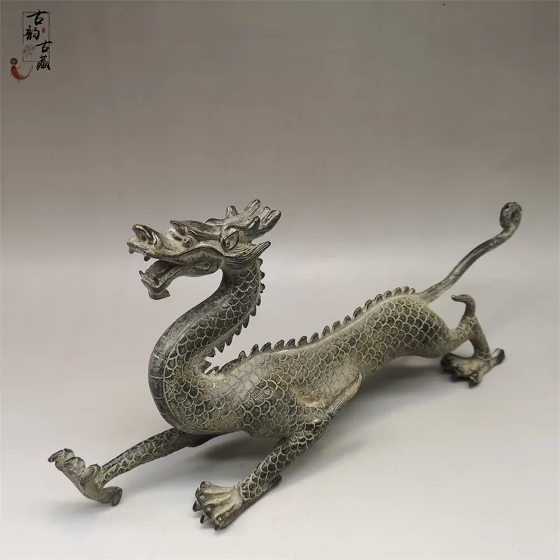 Old bronze dragon roars the seas statue,Collection&Adornment