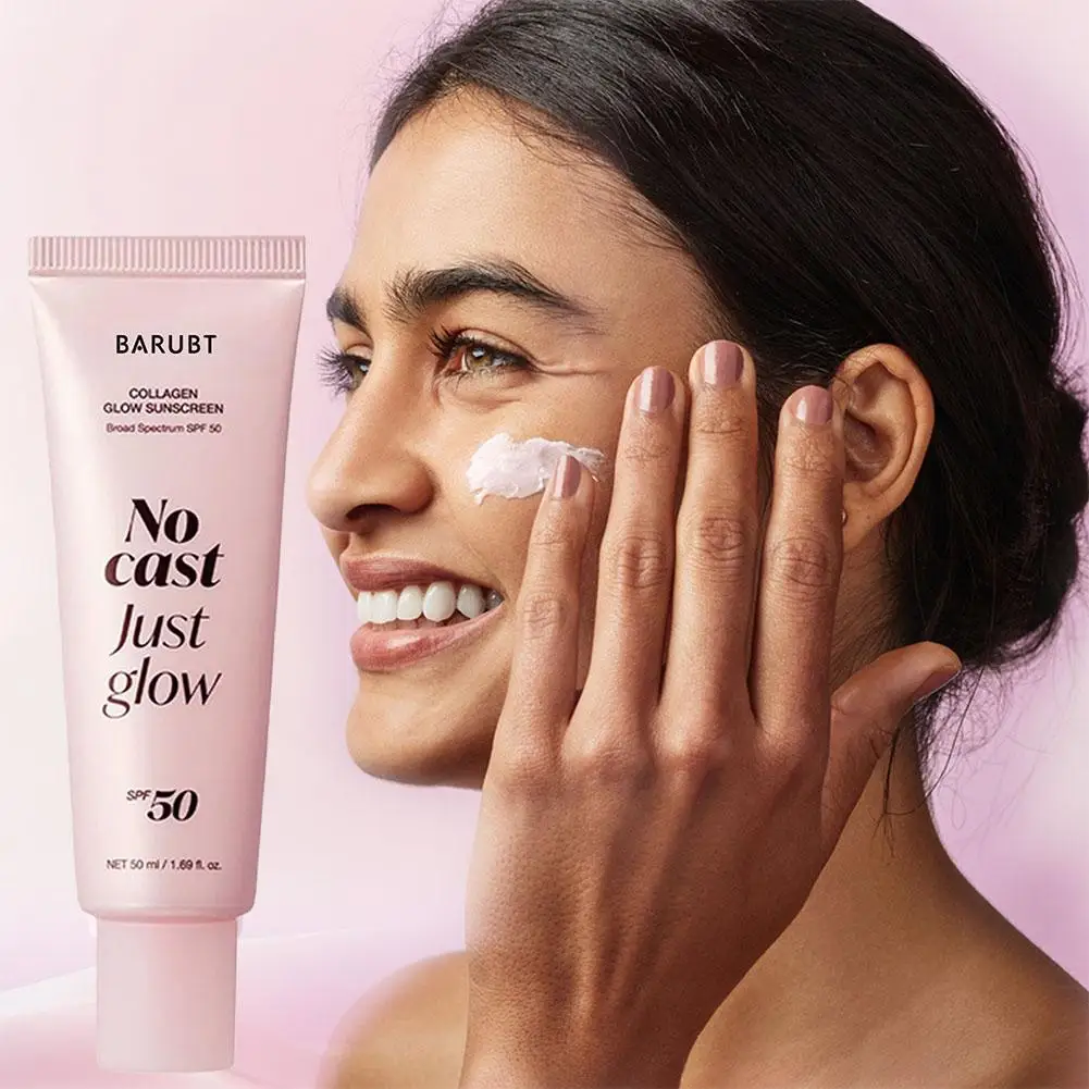 

Солнцезащитный крем для лица с SPF 50 и коллагеном: двойное действие – защита от солнца и уход за кожей. Успокаивающий, нежирный, легкий и дышащий.