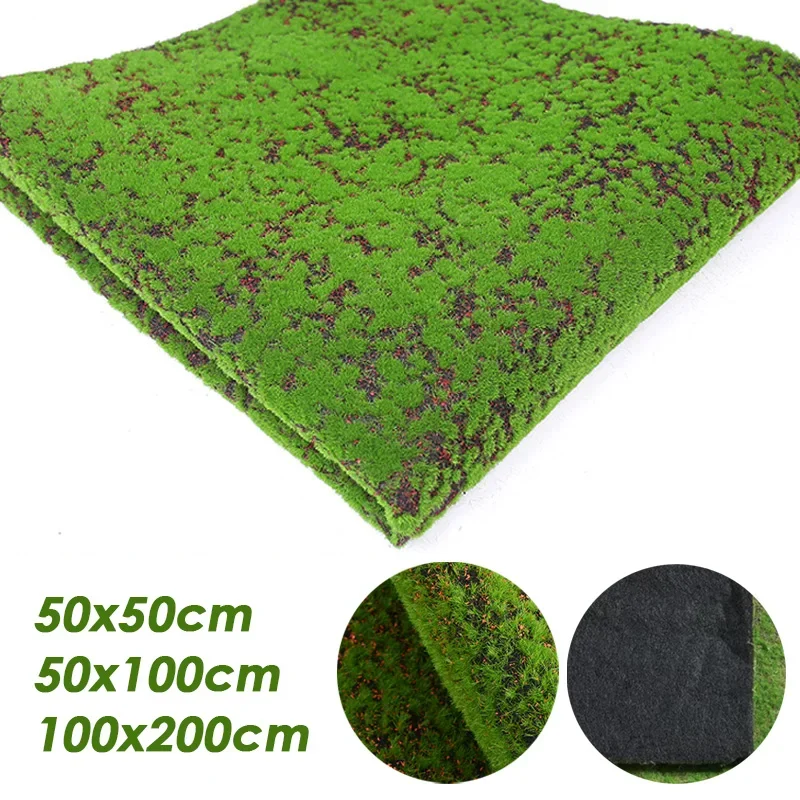 

1x2M Pearl Wool Artificial Moss Turf Simulation Grass Green Rug 1x1M 0.5X0.5M Wall Decor Garden Micro Landscape DIY Fake Moss