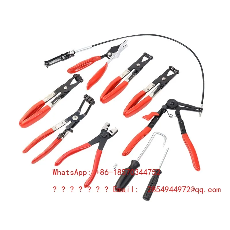 Bendable Wire Operated Hose Clamp Pliers Straight Hose Clip Pliers for Water Pipe Oil Pipe