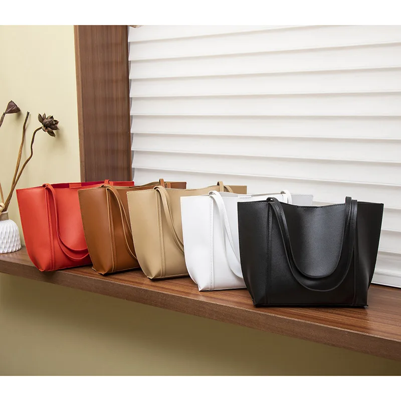

Retro Large Capaci Tote Bag Faionable Plain Color Materni op Bag 2025 New Sle Sweet Cool Sle Daily Use