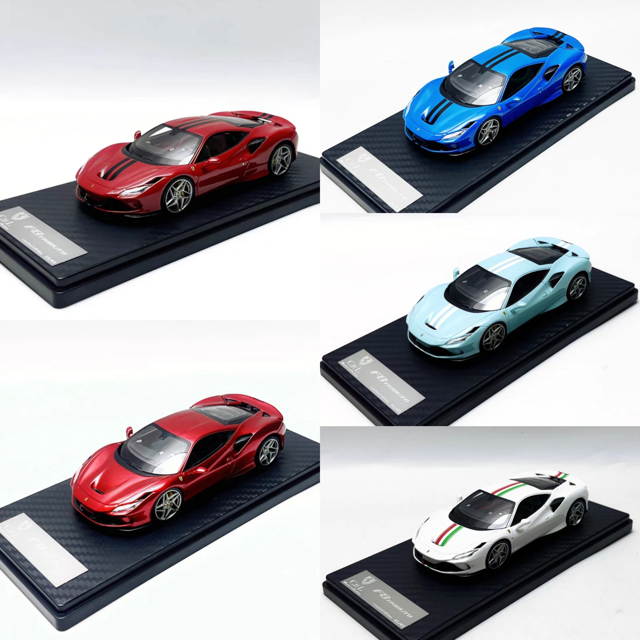 

CRL 1/43 Scale Ferrari F8 Tributo Simulation Resin Car Model Collectible Toy Gift Souvenir Display Ornaments