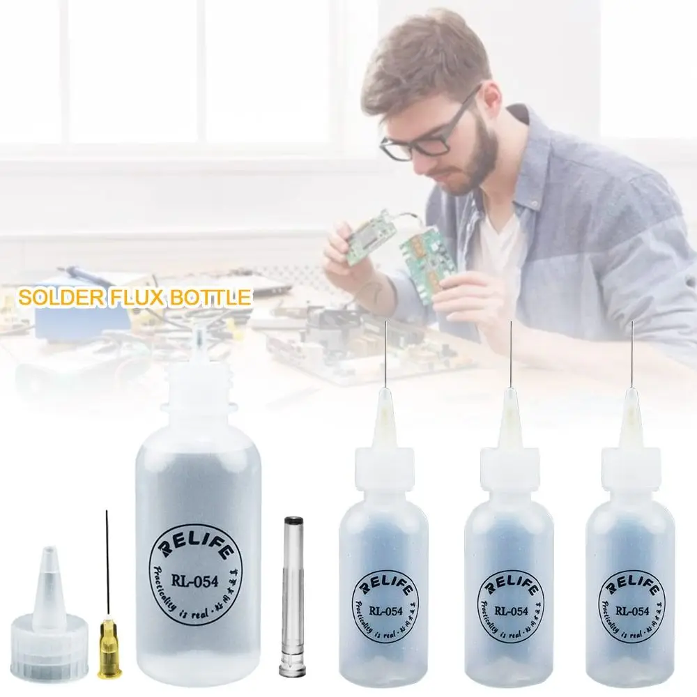 Practical 50ML Liquid Alcohol Bottle Plastic RL-054 Needle Dispensing Bottle Solder Flux Bottle