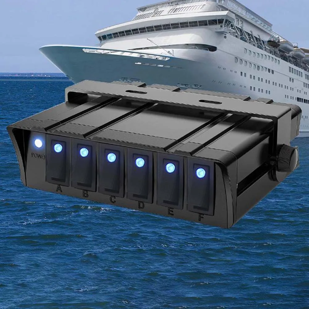 Rocker Switch Control Panel with LED Indicators Waterproof and Dustproof Design for Reliable Performance in Vehicles