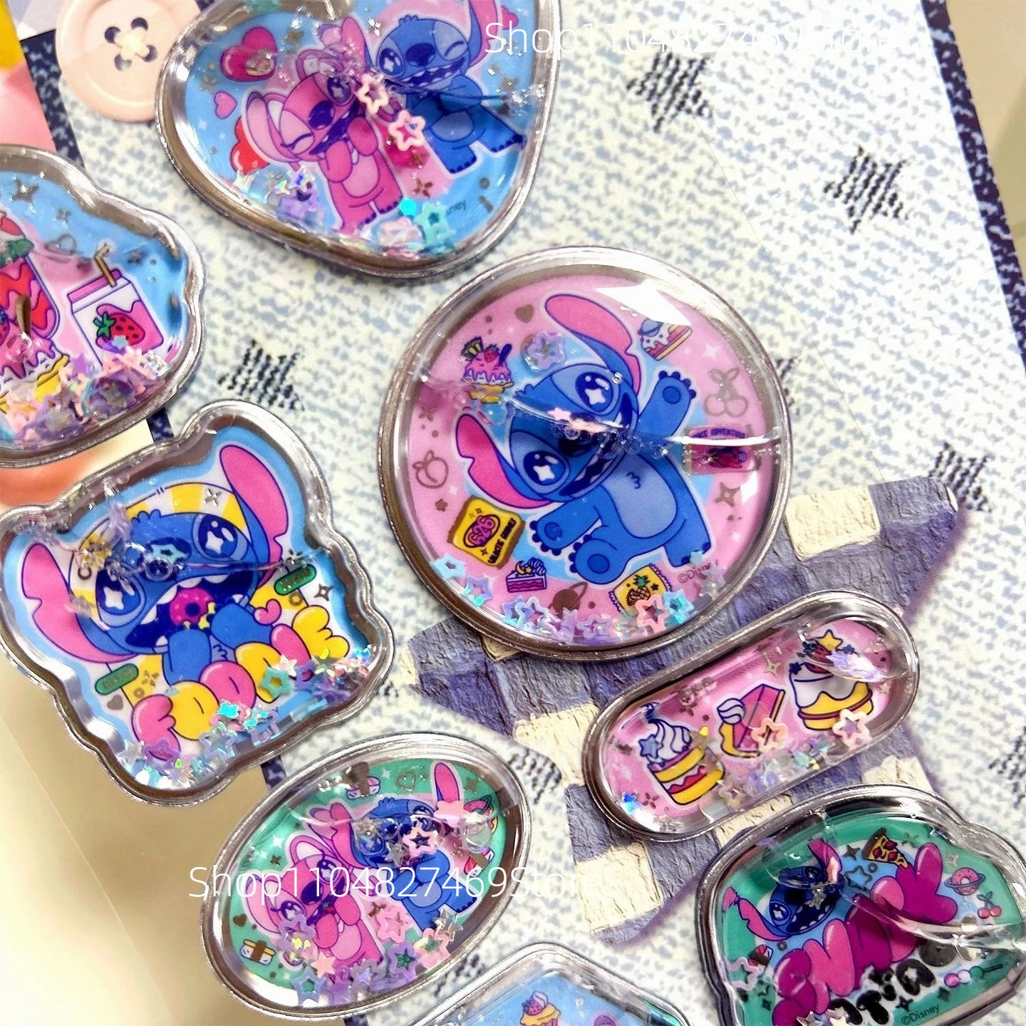 Cute Disney Stitch 3D Shake Stickers DIY Notebook Album Diary Handbook Decorationfor School Student Stationery Anime Sticker Toy