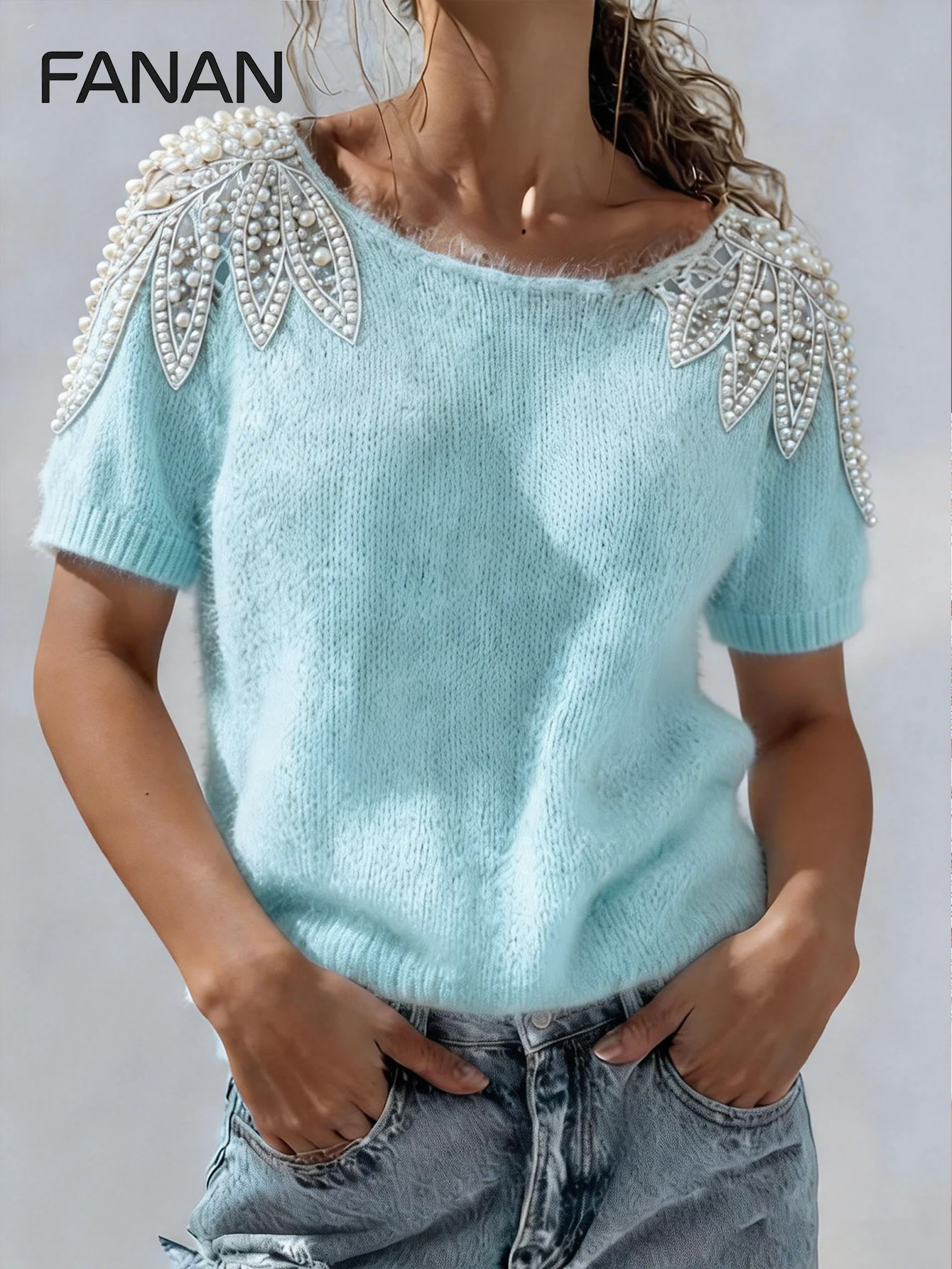 

Новые осенние, весенние и летние вязаные кардиганы для женщин, в непринужденном стиле, синий облегающий пуловер с круглым вырезом, повседневные и элегантные осенне-зимние топы, базовая универсальная городская одежда, стильный и модный повседневный образ д