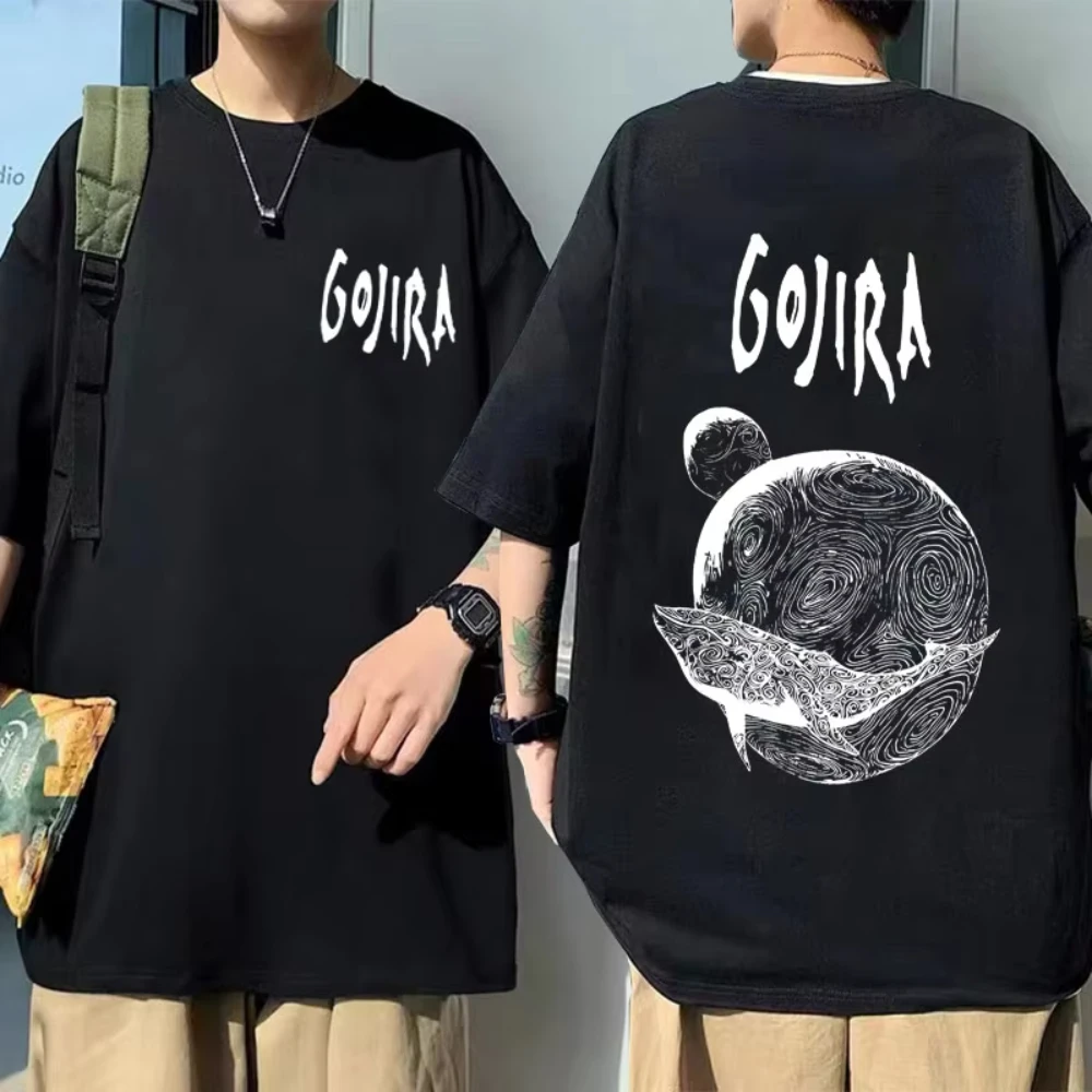 Camiseta con estampado de portada de álbum de música Gojira de Mars To Sirius, banda de Metal de Rock limitada, camiseta clásica Vintage de gran tamaño para hombre y mujer
